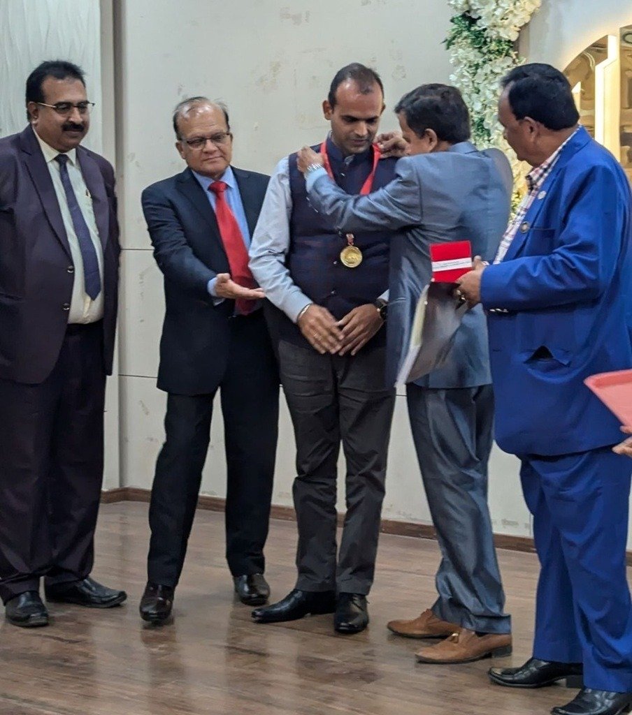 Receiving IETE Biman Bihari Sen Memorial Award