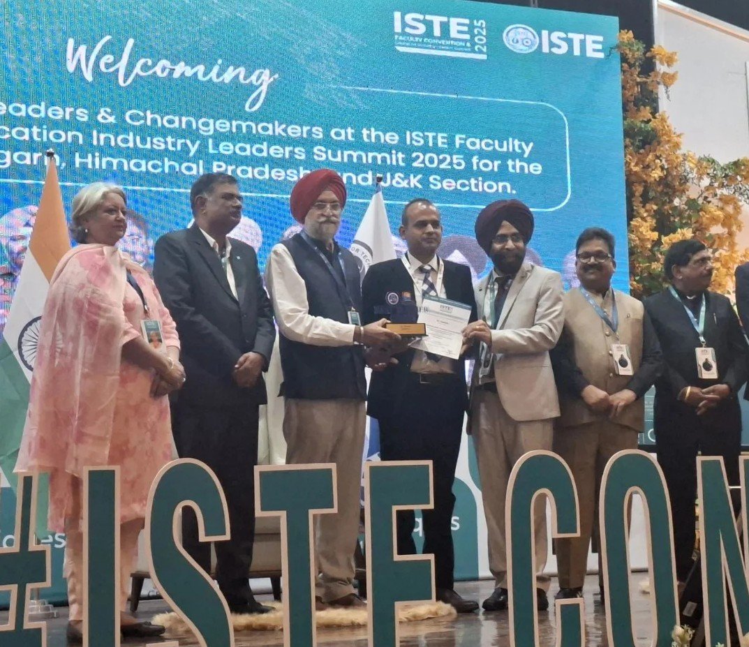 Receiving ISTE Best Teacher Award